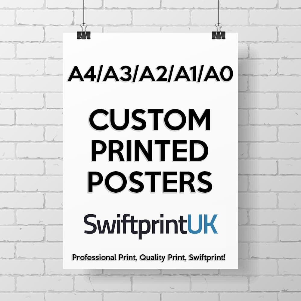 SwiftprintUK Custom Poster Print - Personalised Poster for Business Ads - Make Your Own Poster for Home & Office Decor - A0 A1 A2 A3 A4 Sizes - Premium 200gsm Photo Artwork Printing (A0-841x1189mm)