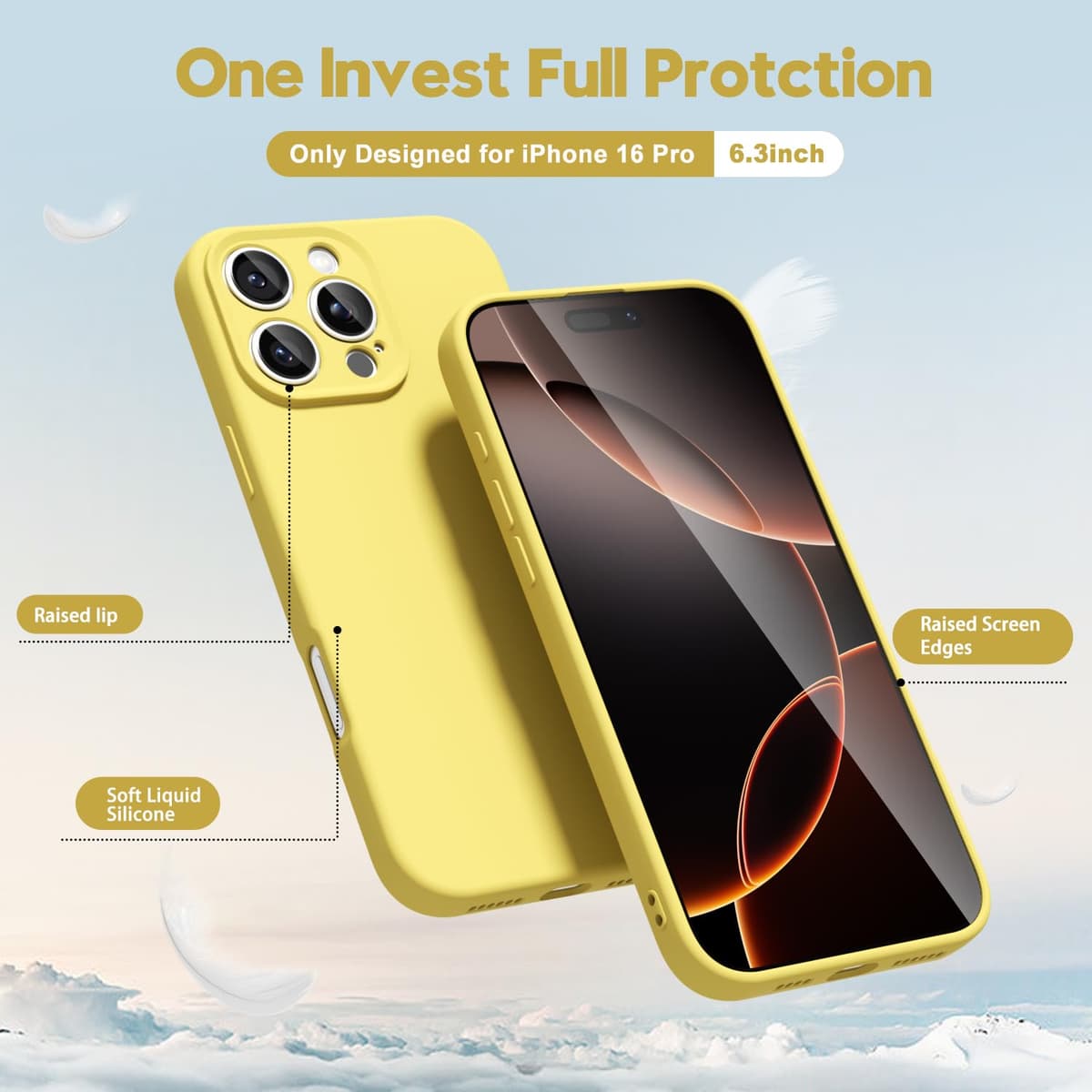 oakxco for iPhone 17 Pro Max Phone Case Liquid Silicone, Cute Thin Slim Grip Soft Rubber Gel for Women Men, Smooth Matte TPU Plain Solid Color Girly Simple Case with Camera Cover, Light Pink — view 1019