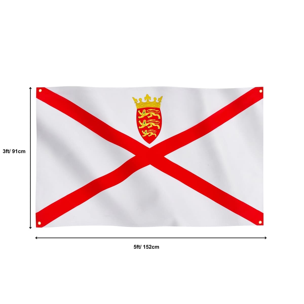 Runesol Cornwall Flag - 91x152cm, 3ft x 5ft, Cornish Flag, 4 Grommets, Eyelet in Every Corner, Premium Quality, Inside & Outside Use, Vivid Colours — view 154