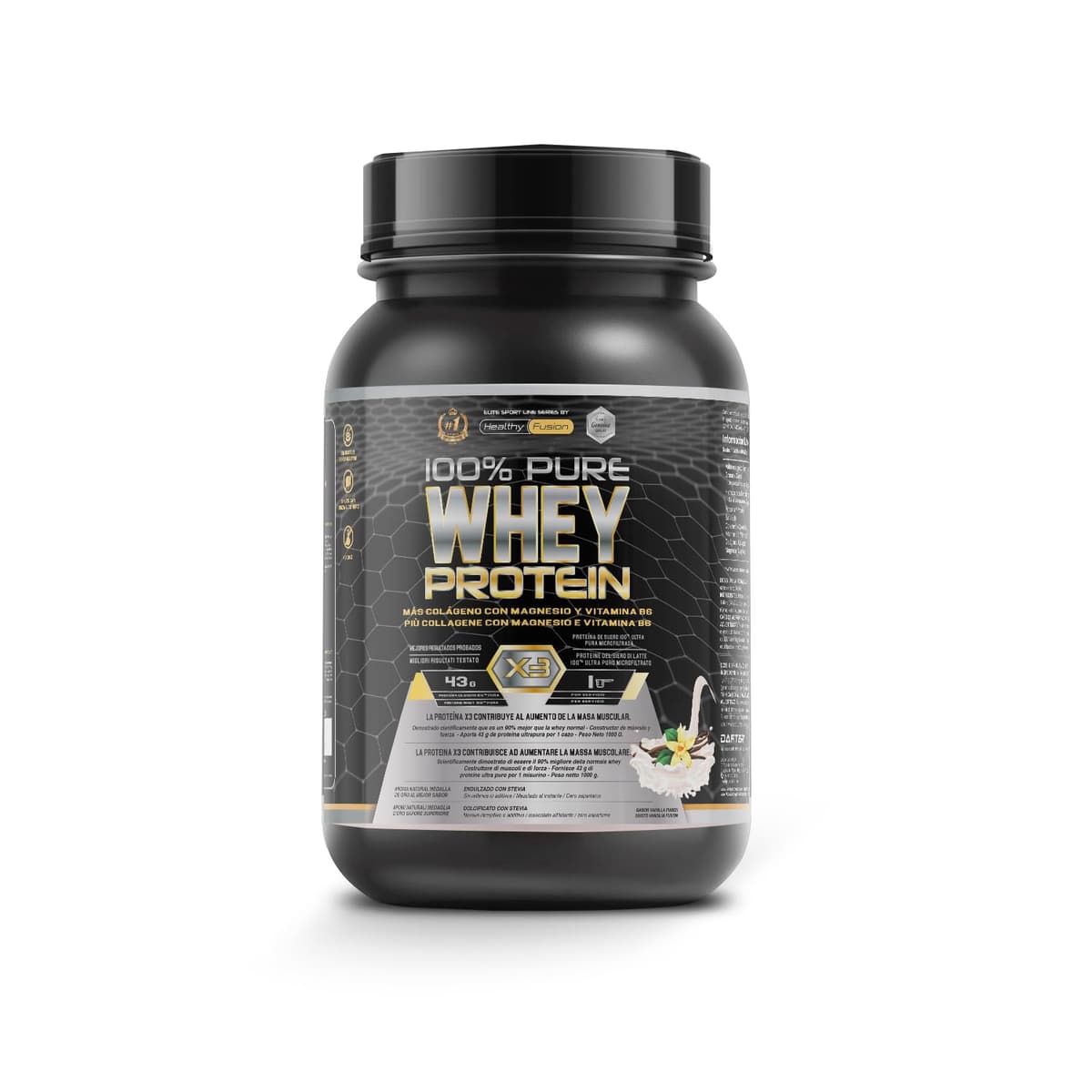 Healthy Fusion Whey Protein | Proteína Whey pura con Colágeno + Magnesio | Mejora tus entrenamientos | Protege y aumenta la masa muscular | 1000g de proteína (Chocolate) — view 10