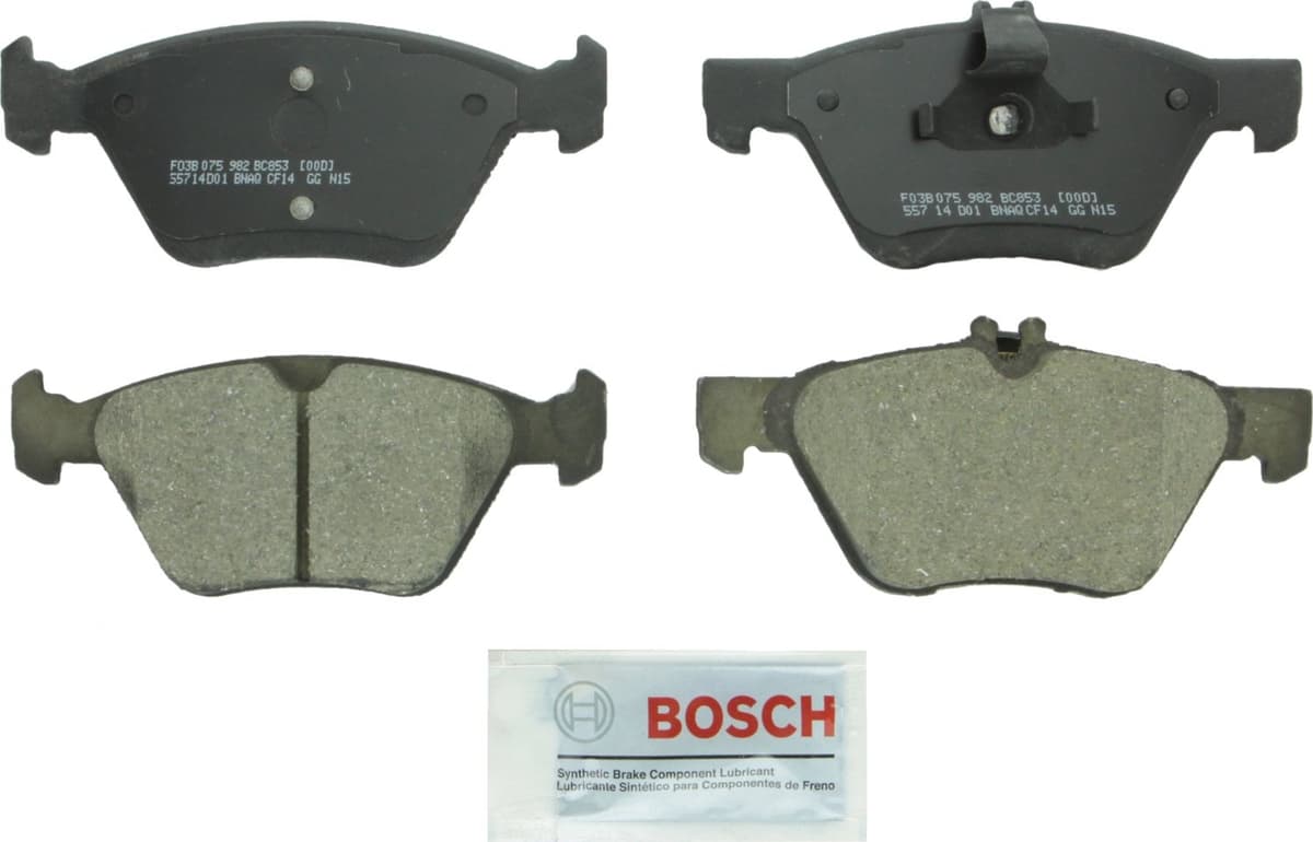 Bosch BC914 QuietCast Premium Ceramic Disc Brake Pad Set For: Acura ILX; Honda Accord, Civic, CR-V, Element, Fit, Front — view 332