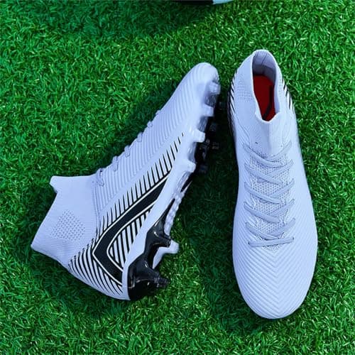 SKENGO Unisex-Adult Soccer Cleats Mens Womens Turf Soccer Shoes Youth AG TF Training Football Cleats Lightweight High-top Football Boots Indoor Outdoor (9909 Zi AG_39) — view 2