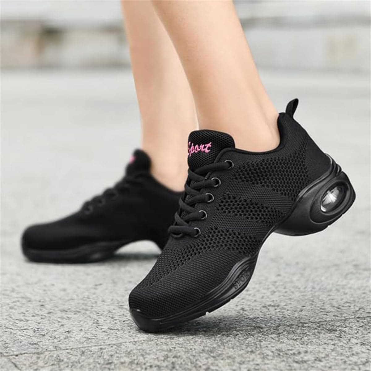 Hixingo Zapatillas de Deporte Jazz para Mujeres, Zapatos de Baile Antideslizantes Baile Sneaker Ligeros y Transpirables para Fitness y Entrenamiento de Danza — view 3