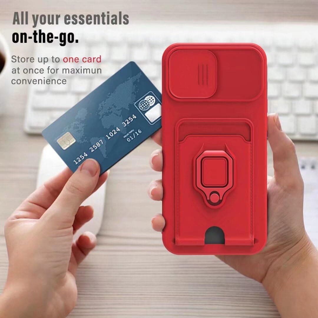 Protección de Cámara Funda Compatible con ‎Xiaomi Poco X6 Pro 5G/Redmi K70E 5G, con Anillo Soporte, Ajustable Collar Correa de Cuello Cordón Carcasa de Silicona-Negro — view 3