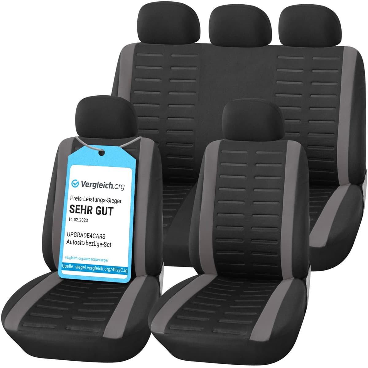 Upgrade4cars Fundas Asientos Delanteros Coche Universales Negro | Cubre Universal | Protector de Asiento Delantero para Conductor y Copiloto | Accesorios Interior Decoracion — view 29