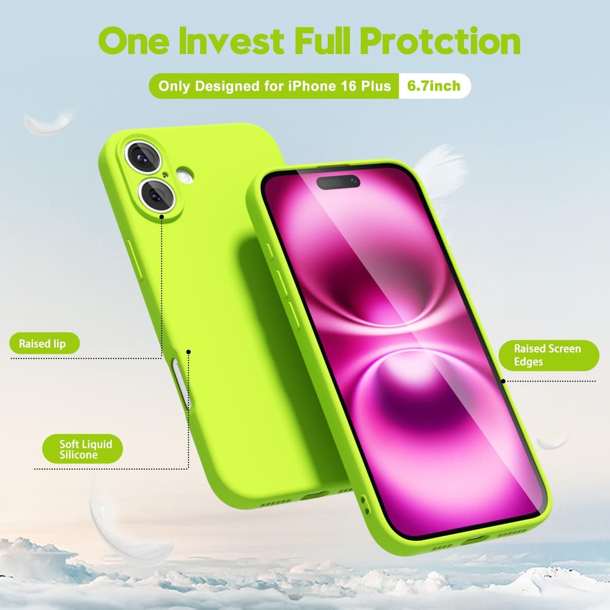 oakxco for iPhone 17 Pro Max Phone Case Liquid Silicone, Cute Thin Slim Grip Soft Rubber Gel for Women Men, Smooth Matte TPU Plain Solid Color Girly Simple Case with Camera Cover, Light Pink — view 957