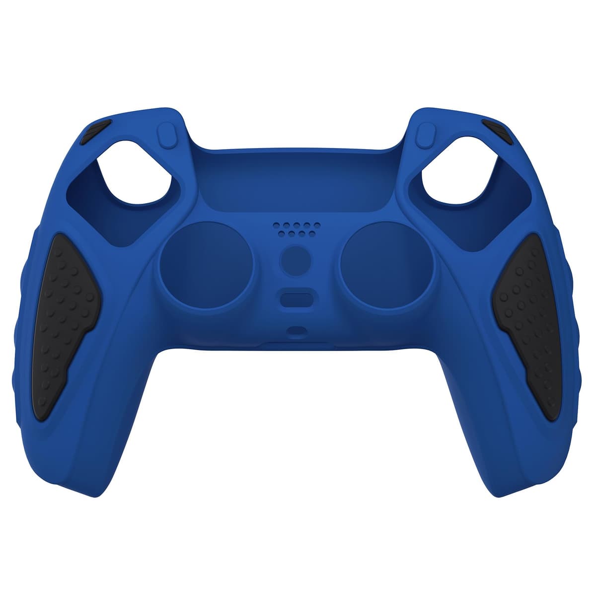 playvital Knight Edition Blue & Black Two Tone Anti-Slip Silicone Cover Skin for ps5 Controller, Soft Rubber Case for ps5 Wireless Controller with Thumb Grip Caps — view 2