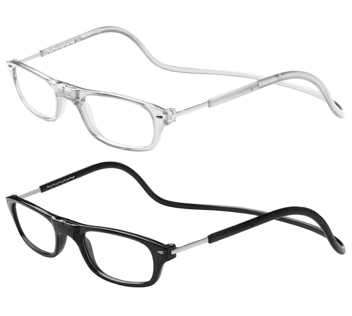 TBOC Pack: Gafas de Lectura Presbicia Vista Cansada – (Dos Unidades) Graduadas +3.50 Dioptrías Montura Negra Hombre Mujer Imantadas Plegables Lentes Aumento Leer Ver Cerca Cuello Imán — view 11