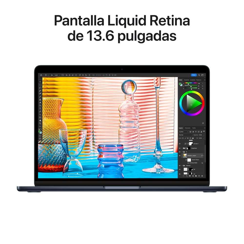 Apple 2024 MacBook Air Ordenador Portátil con Chip M2: Pantalla Liquid Retina de 13,6 Pulgadas, 16GB de RAM, 256 GB de Almacenamiento SSD, Teclado retroiluminado, Color Medianoche — view 4