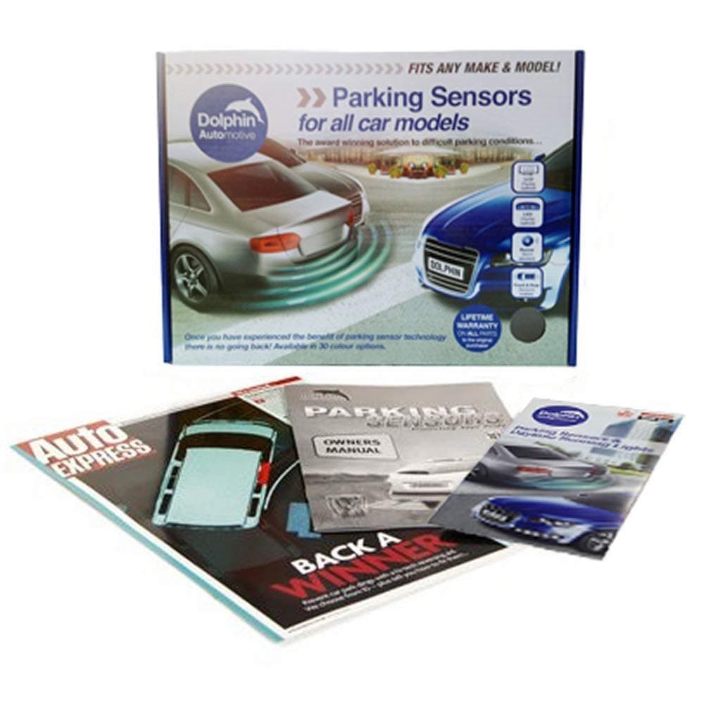 Dolphin Automotive DPS450 Reverse Parking Sensors In 32 Colours 4 Ultrasonic Radar Sensors Kit Audio & Display Alert System - White — view 4