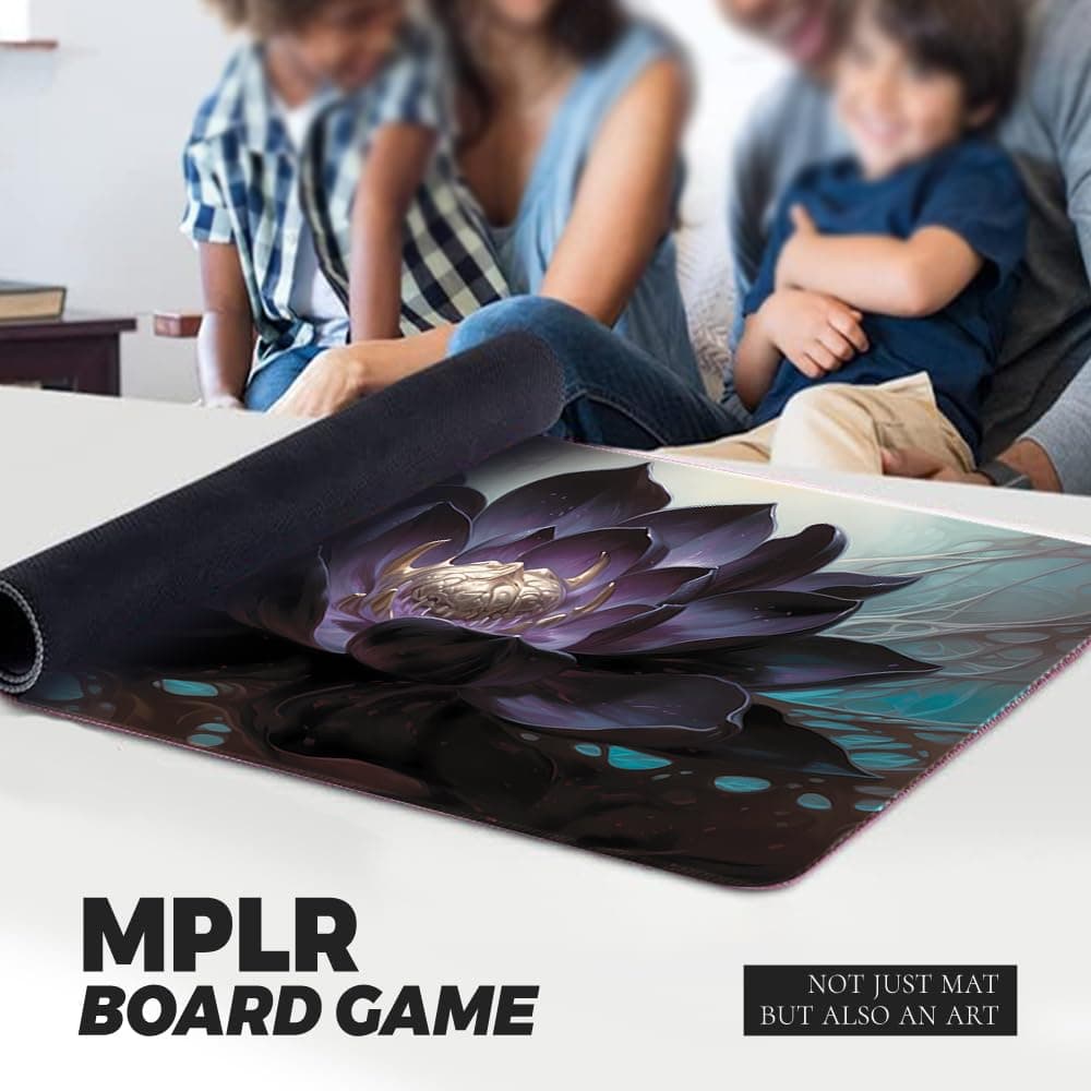 Alfombrilla de juego MTG + bolsa impermeable gratis, bordes cosidos, superficie de goma lisa, alfombrilla de juego MTG con zonas (un original ángel de vuelo alabastro) (loto negro, sin zona) — view 4