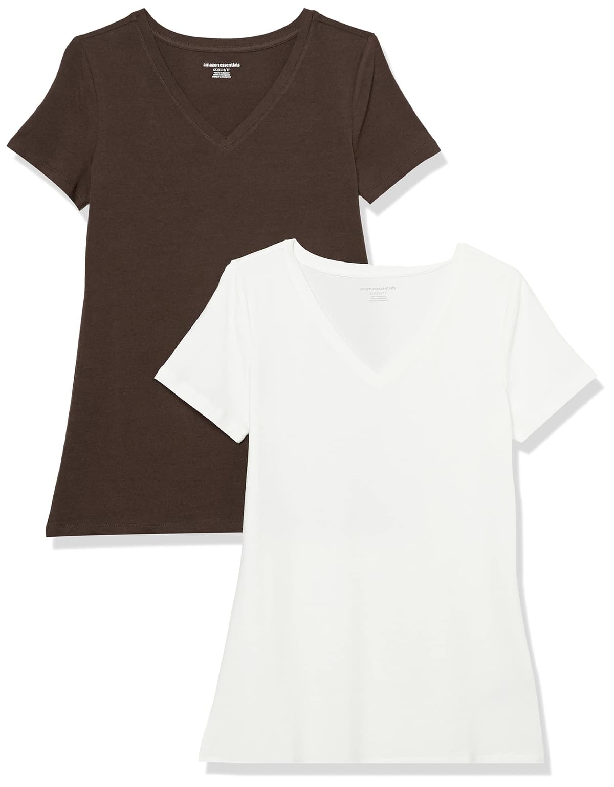 Amazon Essentials Camiseta de Manga Corta y Corte Estándar (Opciones de Cuello Redondo y Cuello en V) Mujer, Paquetes Múltiples — view 27