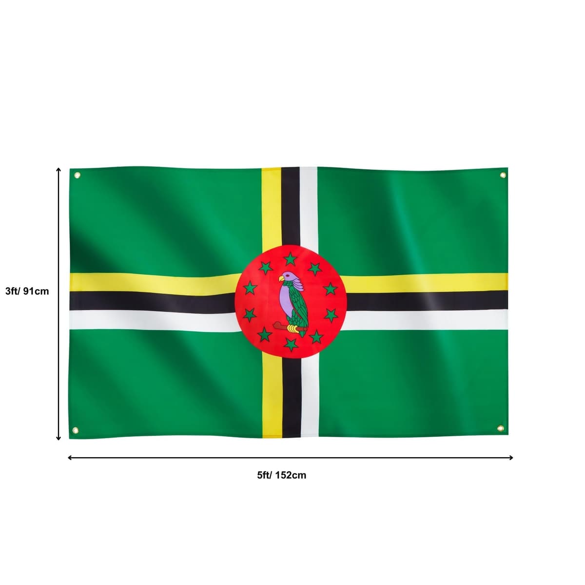 Runesol Cornwall Flag - 91x152cm, 3ft x 5ft, Cornish Flag, 4 Grommets, Eyelet in Every Corner, Premium Quality, Inside & Outside Use, Vivid Colours — view 347