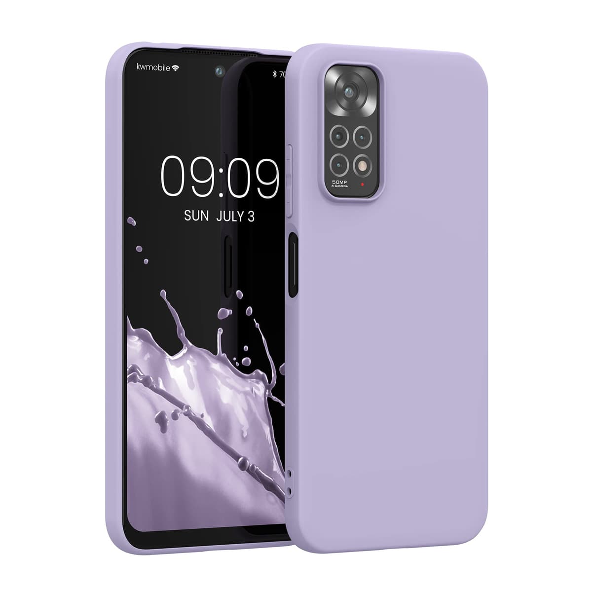 kwmobile Carcasa Compatible con Xiaomi Redmi Note 14 Pro 5G / Poco X7 Funda - Funda Ultrafina de TPU con Bordes elevados - Lavanda Metalizado — view 408