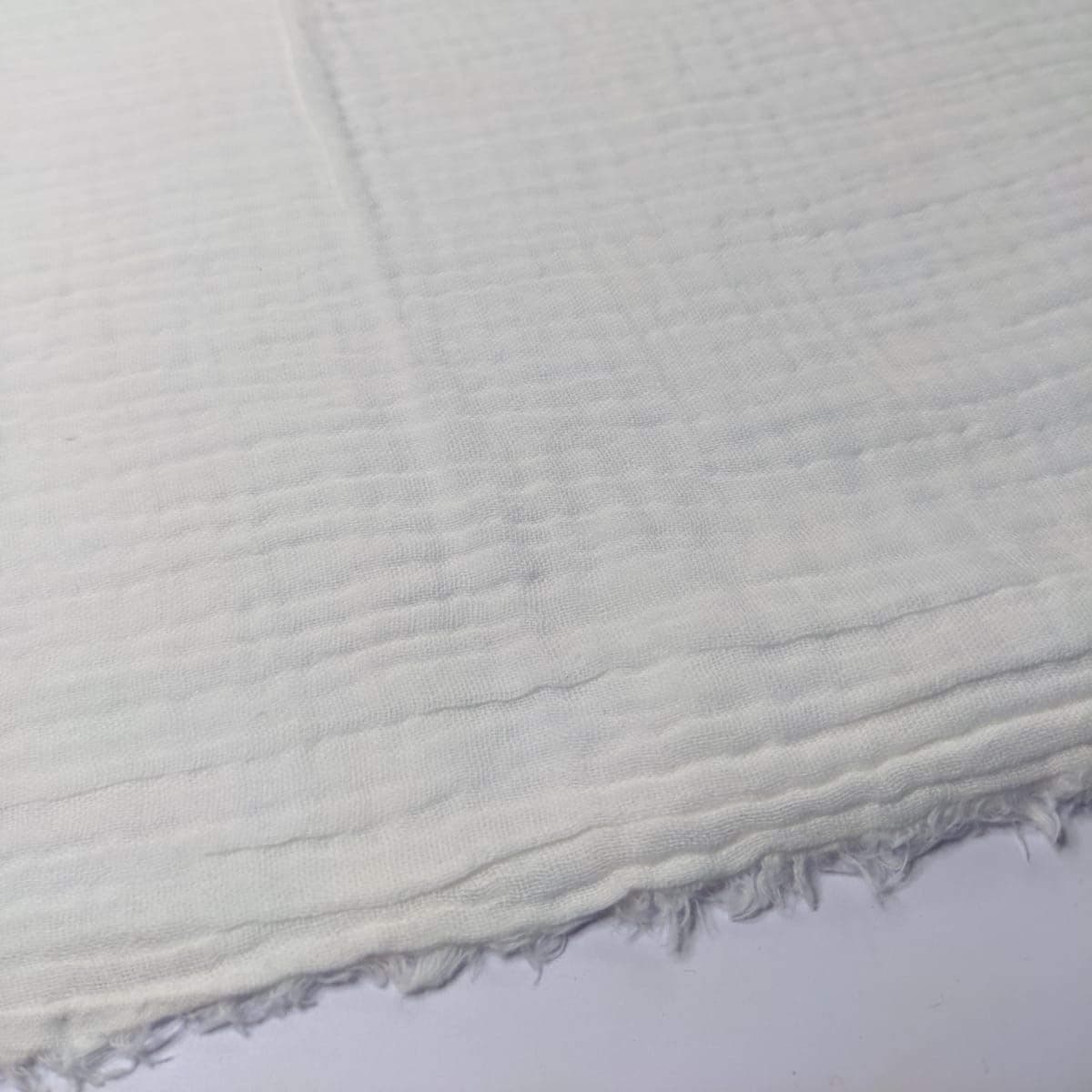 Double Gauze 100% Cotton Plain Fabric Dress Making Lightweight Muslin Baby Swaddle Blankets Scarves Summer Clothing | 53" - 135 cm Wide | per Metre (Taupe) — view 4