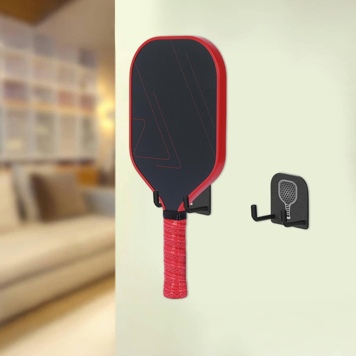 Genérico Soporte para Palas de Pádel Pickleball,Colgador para Raquetas | 2 Unidades Soporte Sin Taladros Para Raquetas Para Gimnasios Domésticos Sótano Garaje — view 2