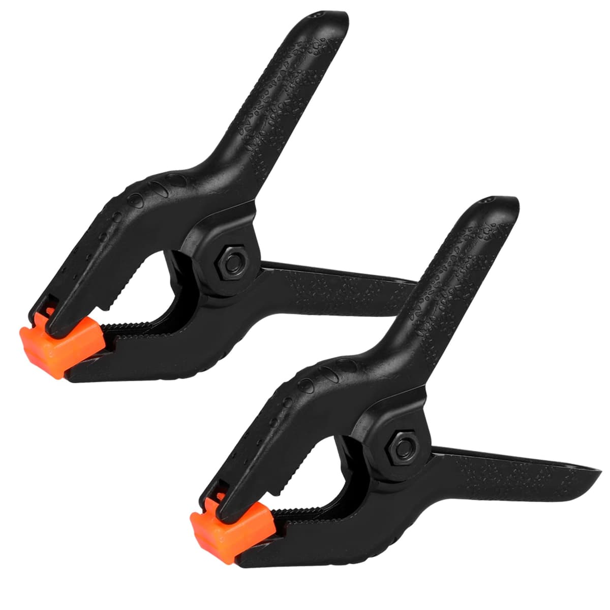 2 Pack Spring Clamps, 8.5inch Plastic Clips, Small Backdrop Clips, Clamps Heavy Duty, Spring Clips for Crafts, Backdrop Stand, Woodworking, Photography Studios (Black)