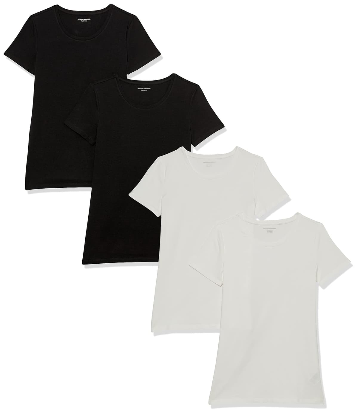 Amazon Essentials Camiseta de Manga Corta y Corte Estándar (Opciones de Cuello Redondo y Cuello en V) Mujer, Paquetes Múltiples — view 62