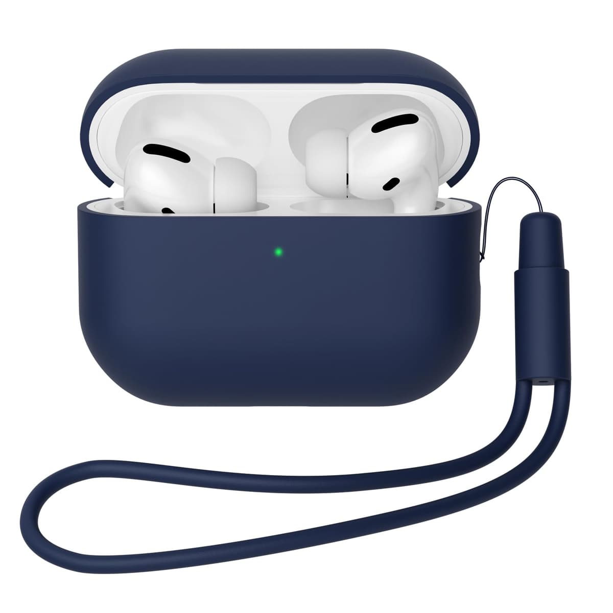 Funda Silicona Compatible con AirPods Pro 2.ª Generación, Ultradelgada Fundas Protectora de Silicona para AirPods Pro 2.ª Generación 2022, LED Visible Frontal, Azul Oscuro — view 2