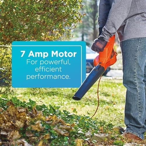 BLACK+DECKER Electric Leaf Blower, 7-Amp (LB700) — view 3