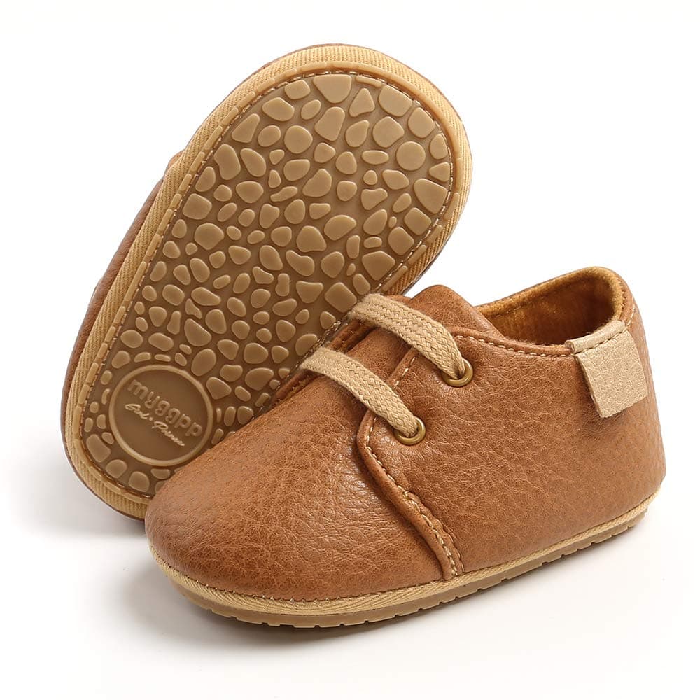 RVROVIC Baby Boys Girls Sneakers Anti-Slip Oxford Loafer Flats Infant Toddler PU Leather Soft Sole Baby Shoes — view 19