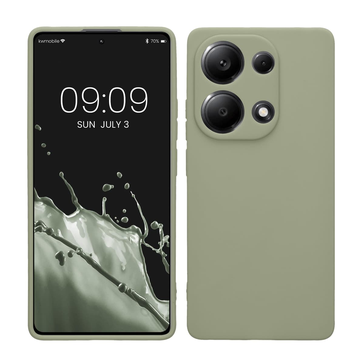 kwmobile Carcasa Compatible con Xiaomi Redmi Note 14 Pro 5G / Poco X7 Funda - Funda Ultrafina de TPU con Bordes elevados - Lavanda Metalizado — view 359