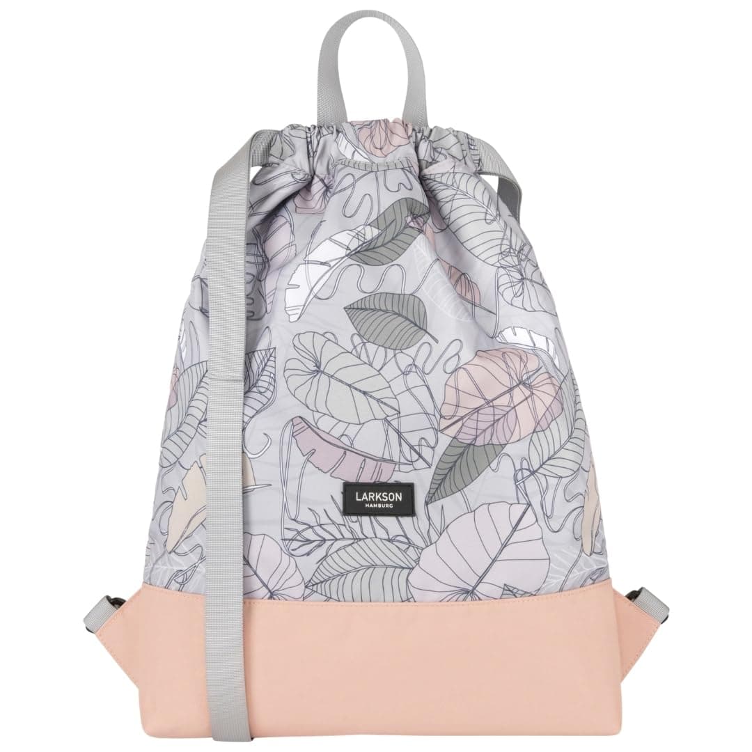 LARKSON Bolso de Deporte para Hombre y Mujer Lila - No 7 - Bolsa para niños con Cordón - Mochila pequeña de tela para el Gimnasio - Material reciclado