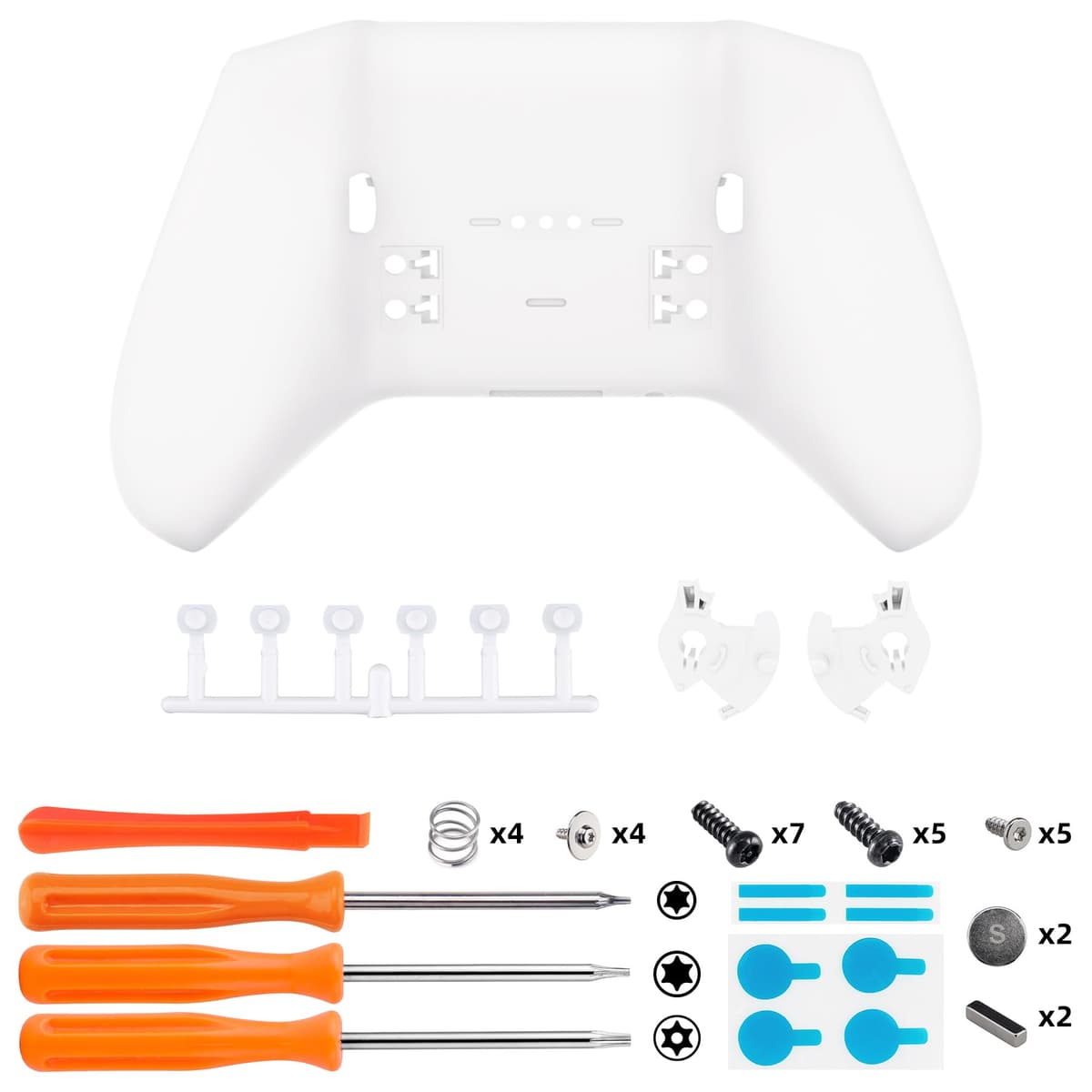 eXtremeRate Replacement Bottom Shell Case for Xbox Elite Series 2 Controller, Custom White Back Housing Shell Cover for Xbox Elite Series 2 Core Wireless Controller Model 1797 - WITHOUT Controller — view 2