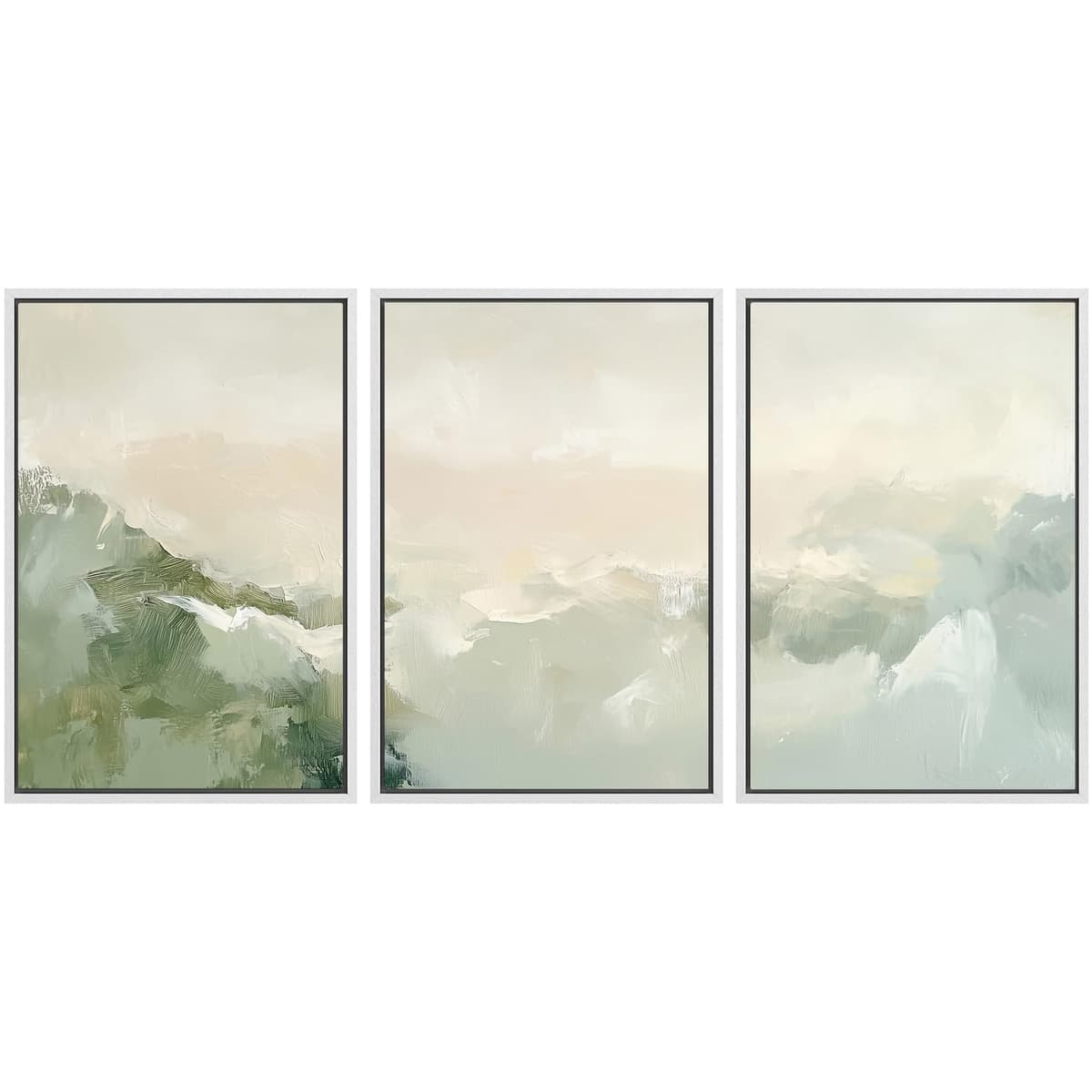 SIGNWIN Framed Canvas Print Wall Art Set Coastal Serenity Abstract Seaside Illustrations Modern Art Decorative Rustic Calm/Zen for Living Room, Bedroom, Office - 24"x36"x3 Natural — view 18