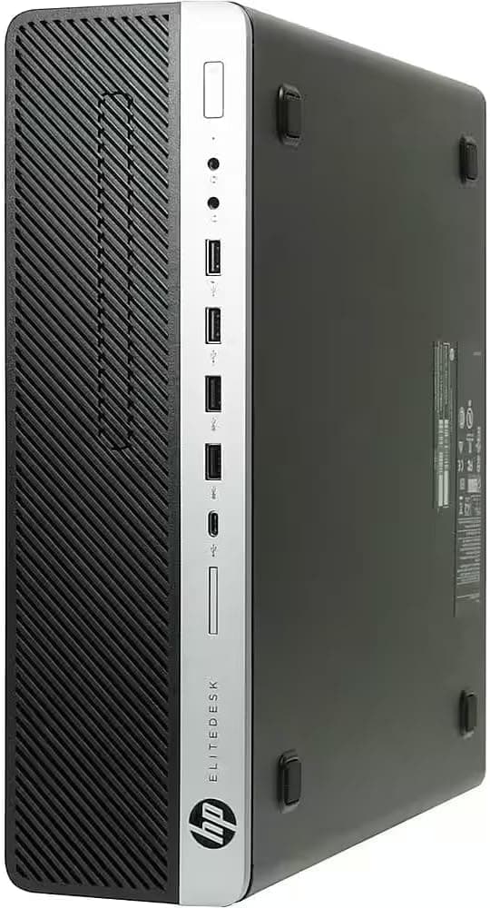 HP EliteDesk 800 G3 SFF Desktop Computer PC, Intel Core i5-6500, 8GB RAM, 256GB SSD, DVD, DP, LAN/RJ-45, Qwerty Keyboard, Win11 Pro (Refurbished) — view 2