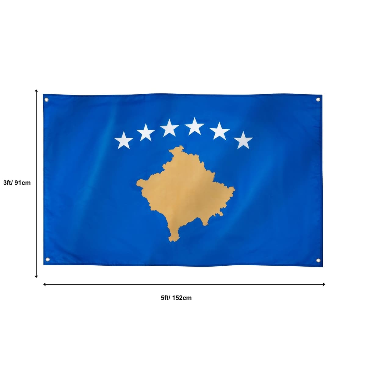 Runesol Cornwall Flag - 91x152cm, 3ft x 5ft, Cornish Flag, 4 Grommets, Eyelet in Every Corner, Premium Quality, Inside & Outside Use, Vivid Colours — view 1074