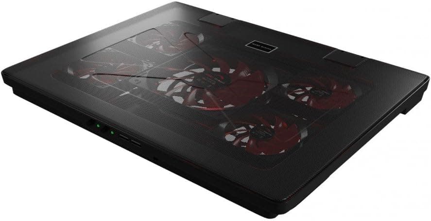 Mars Gaming MNBC2, Base PC, 5 Ventiladores, LED Roja, 2 x USB 2.0, 17.35", Negro — view 2