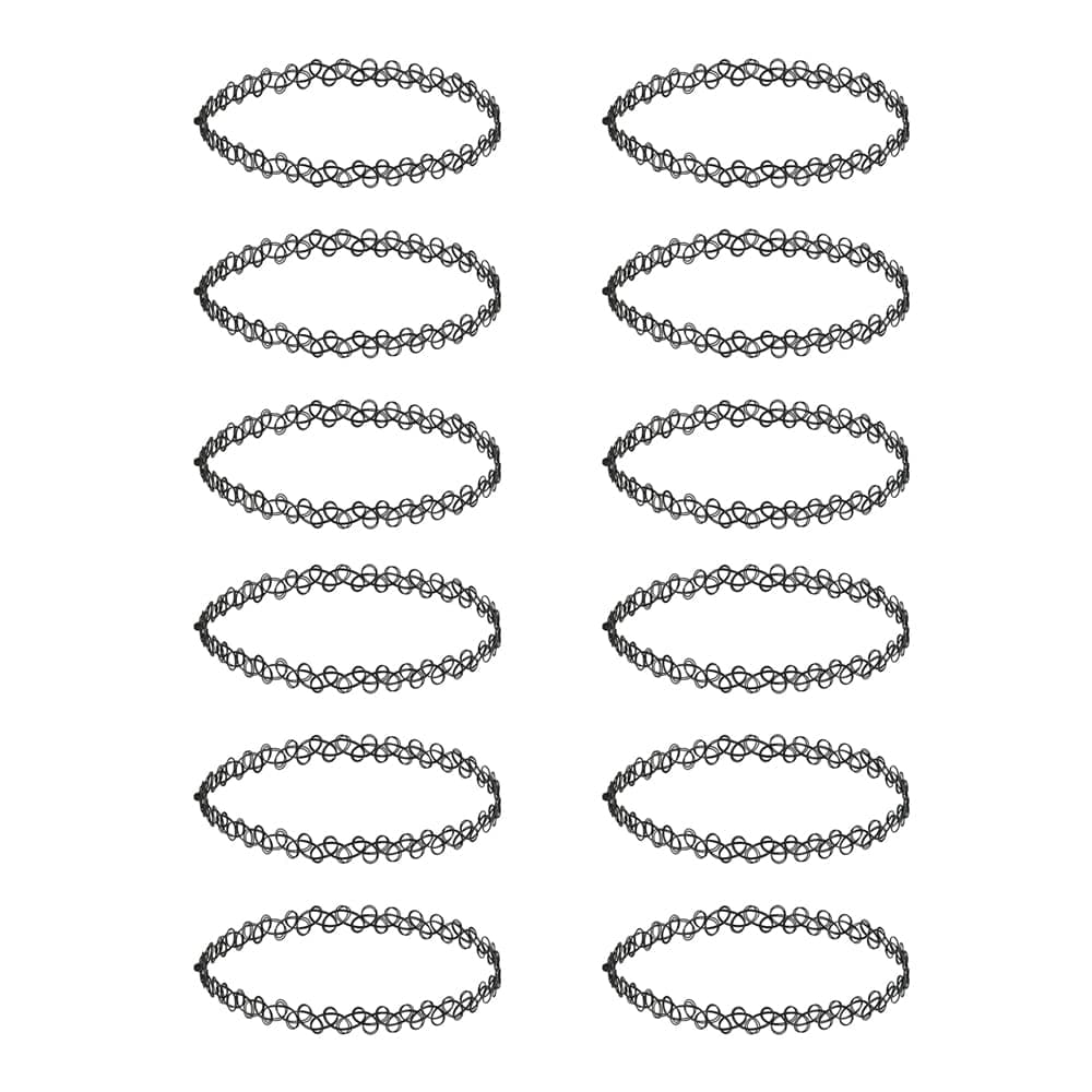 LICQIC 90s Choker Necklace Kit, Tattoo Choker Necklace, Elastic Stretchable Neon Chokers, Gothic Tattoo Choker Chain Jewelry for Women Girls — view 11