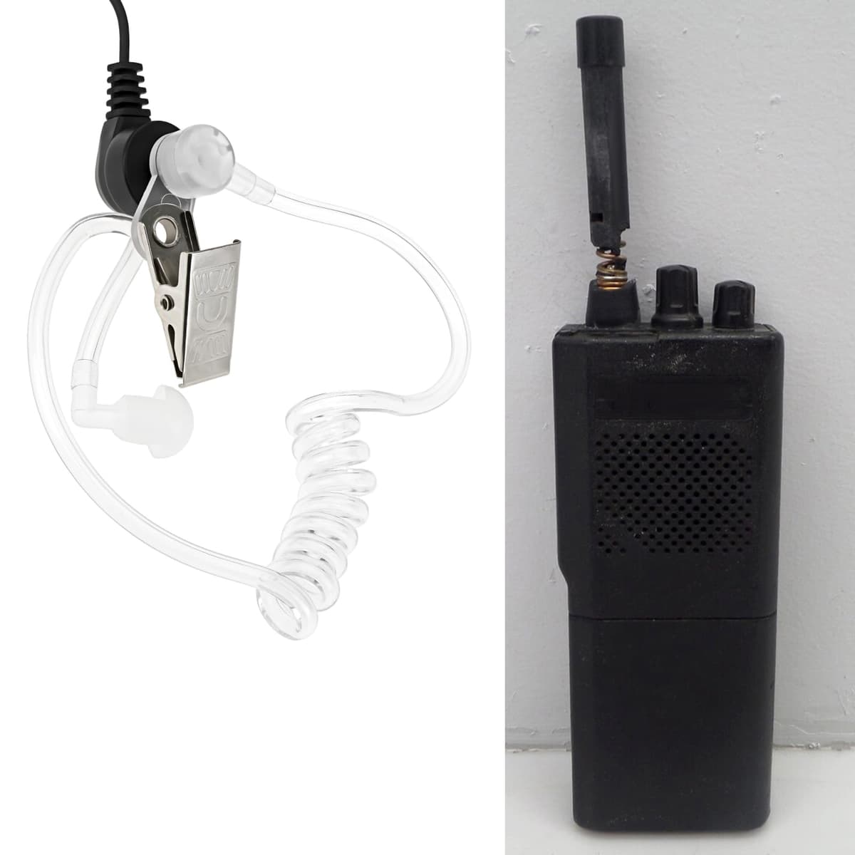 SG Store Auriculares de Radio Bidireccionales Ocultos con Micrófono Y Botón PTT RS-Acc-M1 Compatible con Motorola GP300 CP040 DP1400 XTN XTNI Y XT460. — view 3
