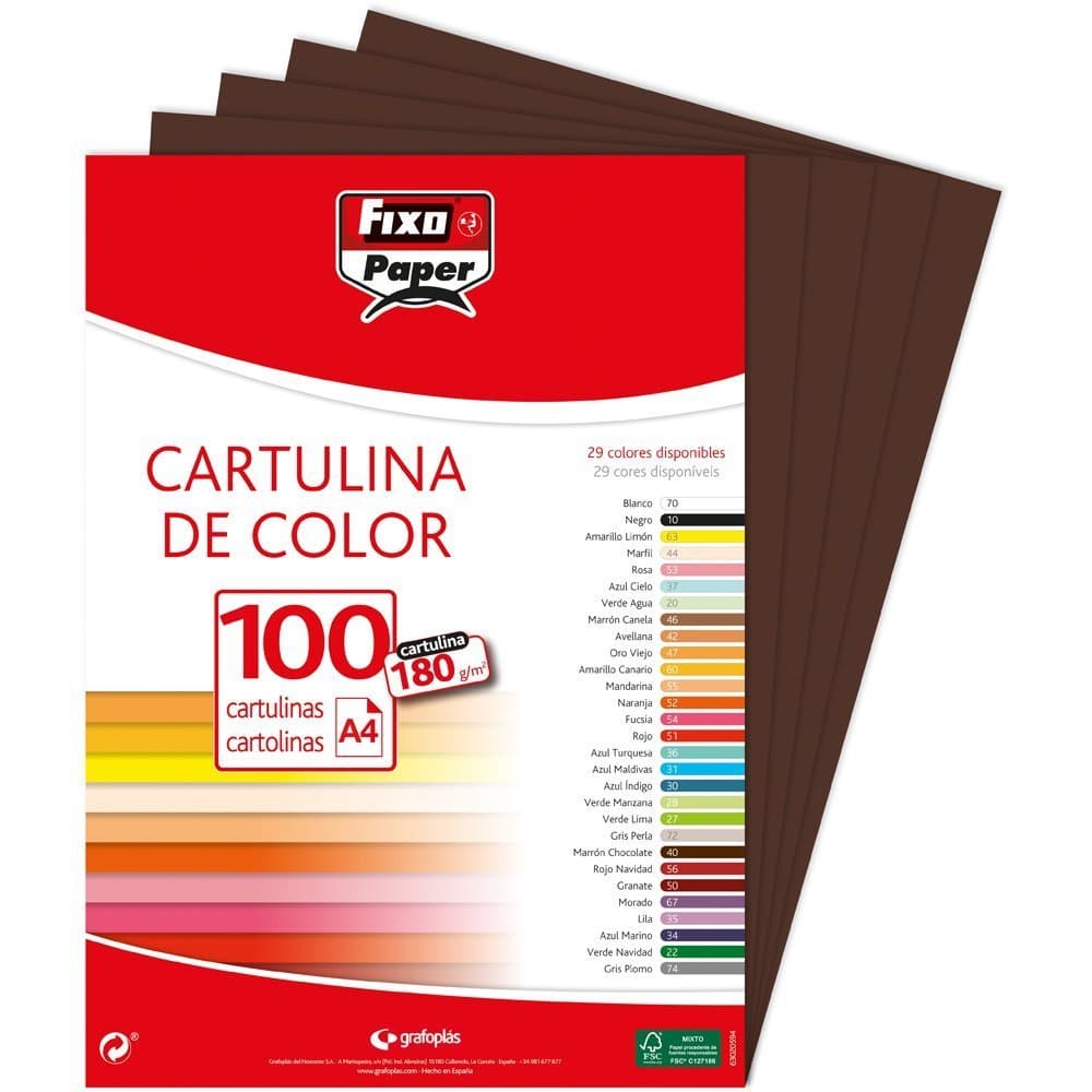 Fixo Paper 11110470 - Pack de 100 – Cartulina blanca A4, 180g — view 29