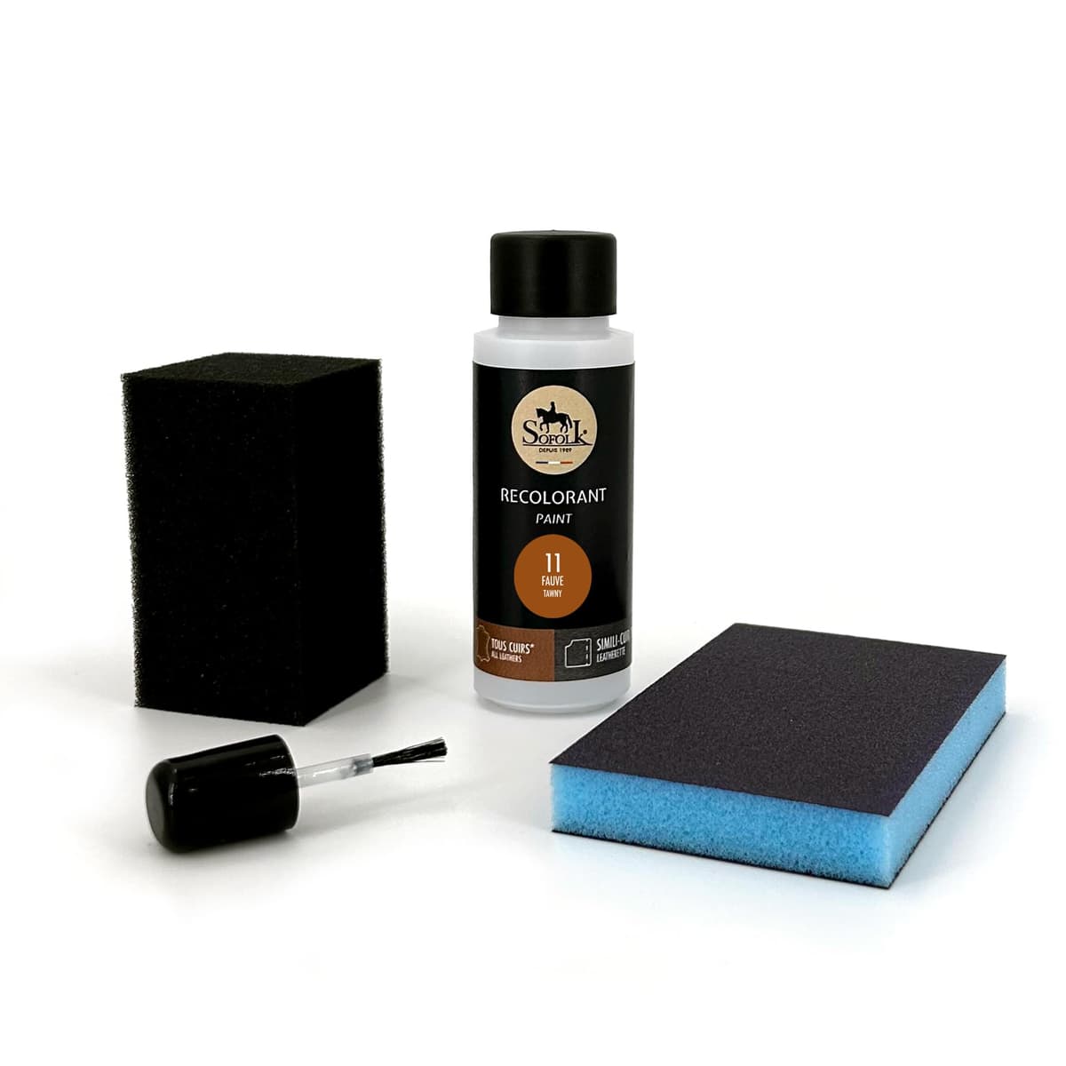 Sofolk - Kit de retoque Pintura Cuero/Cuero de imitación - Tinte para Volante de Coche, Asiento de Coche, sofás, Zapatos, Chaquetas y Ropa - Cuero dañado, Rayado, arañado, Descolorido — view 17