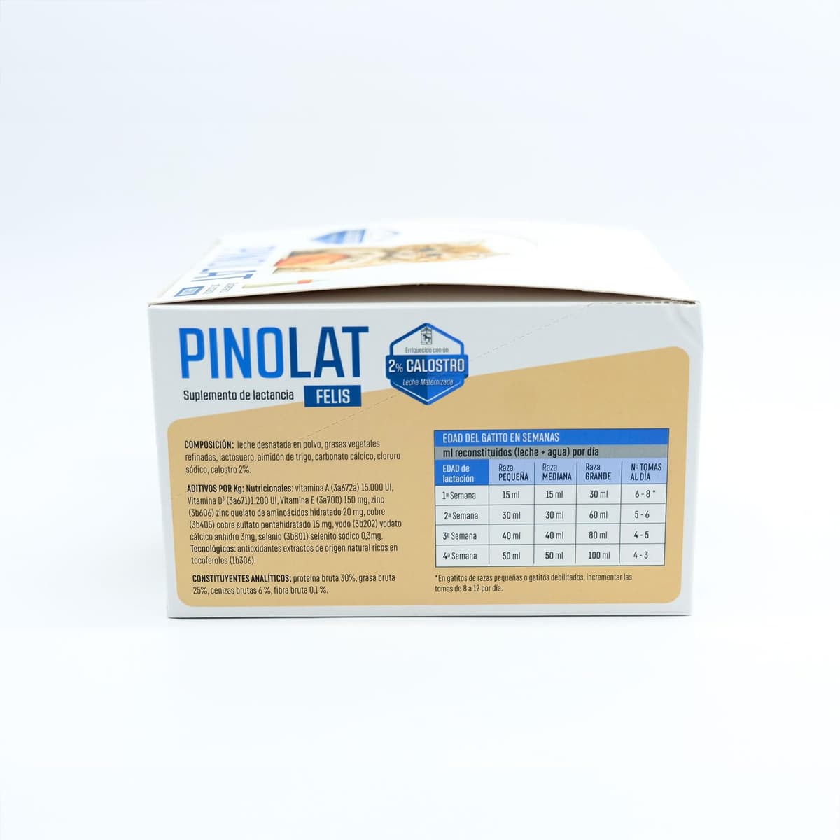 Laboratorios Pino Pinolat Felis Calostro Leche Maternizada para Cachorros de Gato con 2% Calostro – Lactancia Alternativa o Suplementaria – 30 Sobres Monodosis de 10 g — view 3