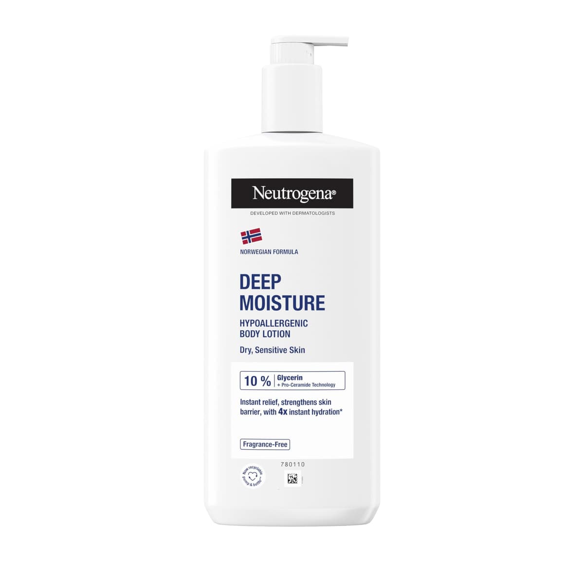 Neutrogena Norwegian Formula Deep Moisture Body Lotion, 400 ml, Fragrance-Free