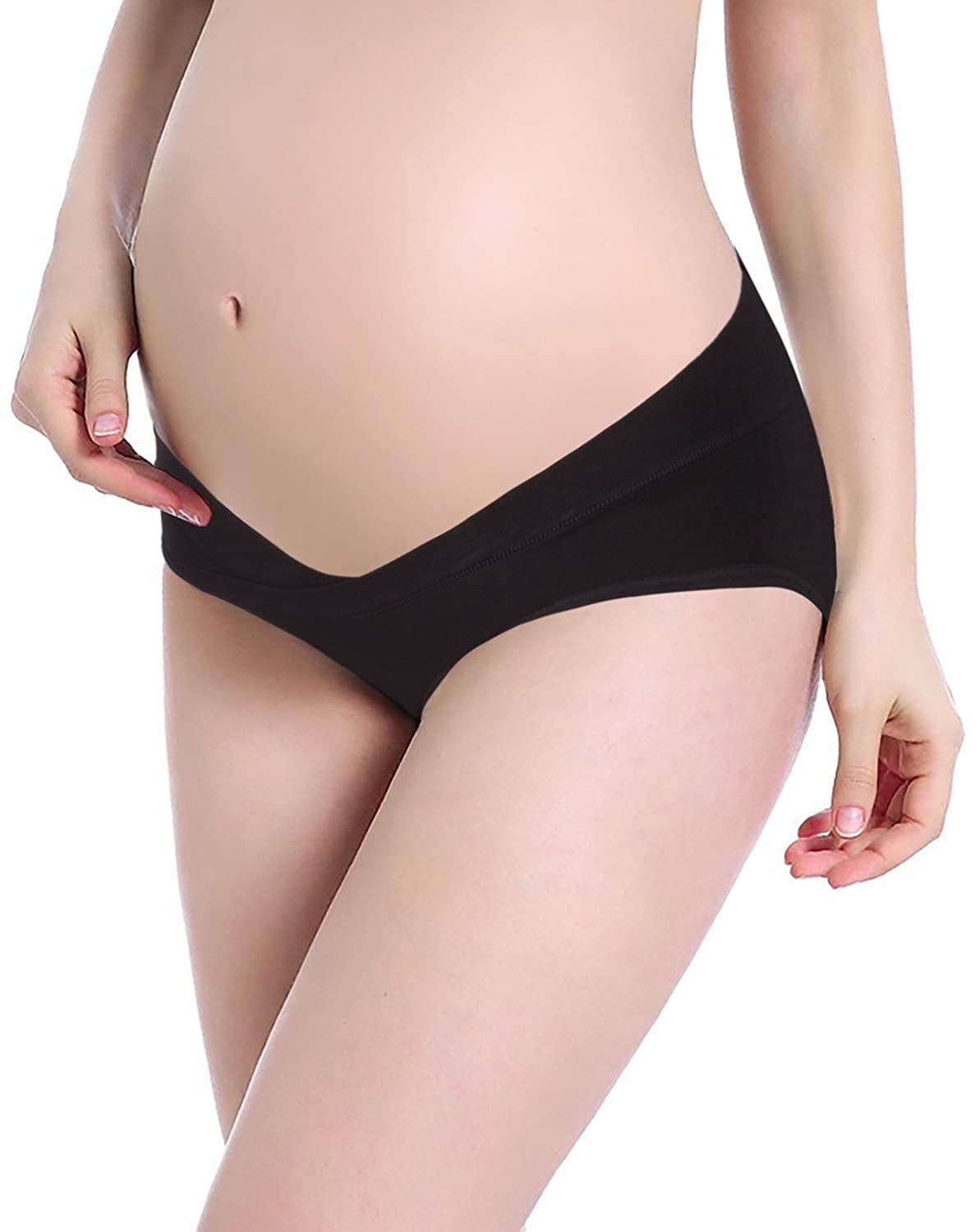 HBselect 6 Bragas Embarazadas Algodon U Forma Braguitas para Premamá Cintura Bajo Bragas Maternidad — view 2