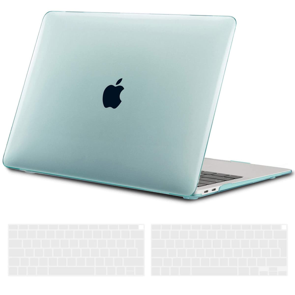 TECOOL Case compatible with MacBook Air M1 & MacBook Air 13 inch Retina 2020 2019 2018 (A2337 A2179 A1932), Plastic Snap On Hard Shell Cover & UK EU Keyboard Protector, Crystal Clear (Glossy) — view 76
