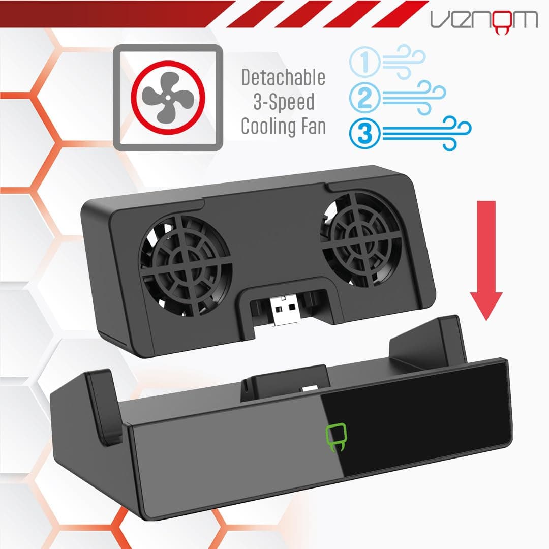 Venom Cooling TV Dock for Nintendo Switch 2 with Detachable Fan and HDMI Output — view 3