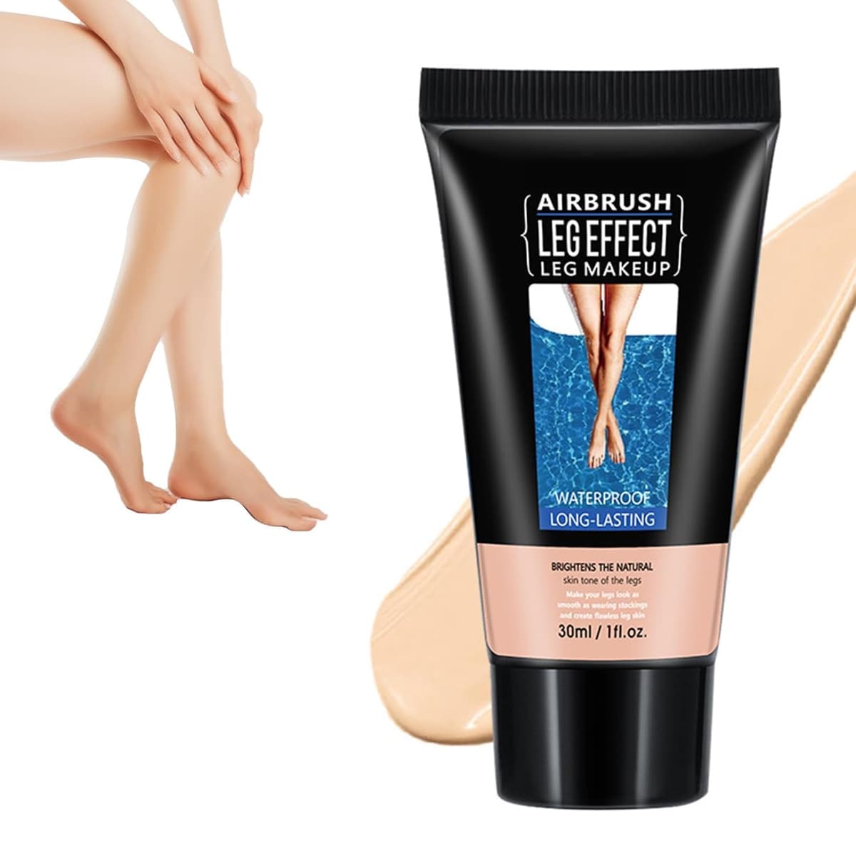 Waterproof Leg Makeup No Transfer, Leg Makeup Lotion, Body Makeup Base (Skin Light)
