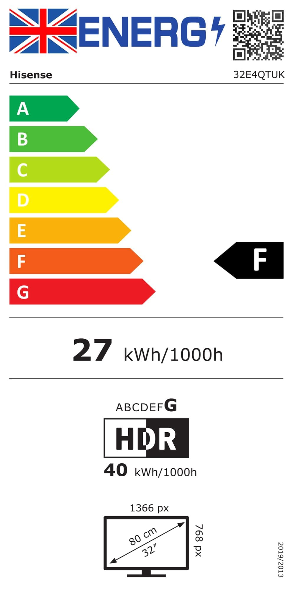 Hisense 32 Inch 32E4QTUK HD LED TV 2025 - Direct Lit LED, Dolby Audio, Natural Colour Enhancer, Games and Sports with Freely, Disney+, YouTube, Netflix — view 16