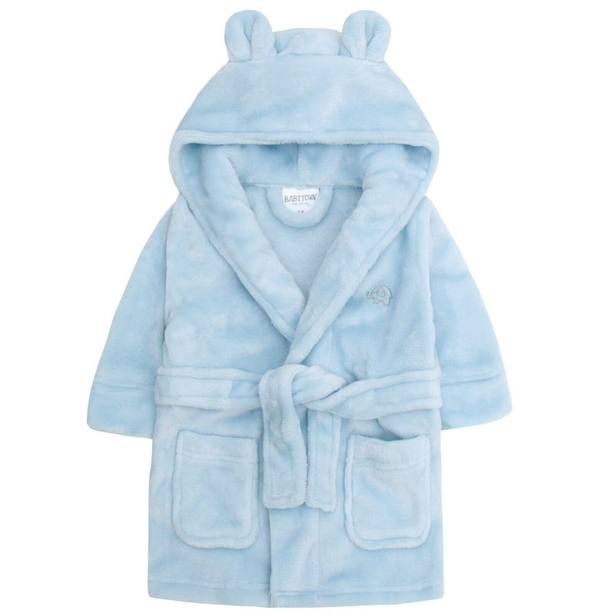 Baby Boys & Girls Unisex Dressing Gown (Ages 6-24 Months) Soft Plush Flannel Fleece Hooded Bath Robe — view 5