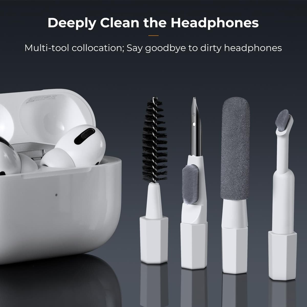 K&F CONCEPT 20 en 1 Kit Multifuncional Portátil de Limpieza Electrónica-Limpia Teclado, Pantalla de PC, Teléfono Móvil, Airpods, Lentes, Cámara, Herramientas de Limpieza para Múltiples Circunstancias — view 3