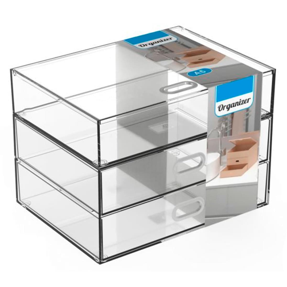 AC - Caja organizadora con múltiples Compartimentos y Bandeja Interior - Plástico - Almacenamiento de Herramientas, Tornillos, Accesorios Pesca - 22 x 15,5 x 6 cm — view 5
