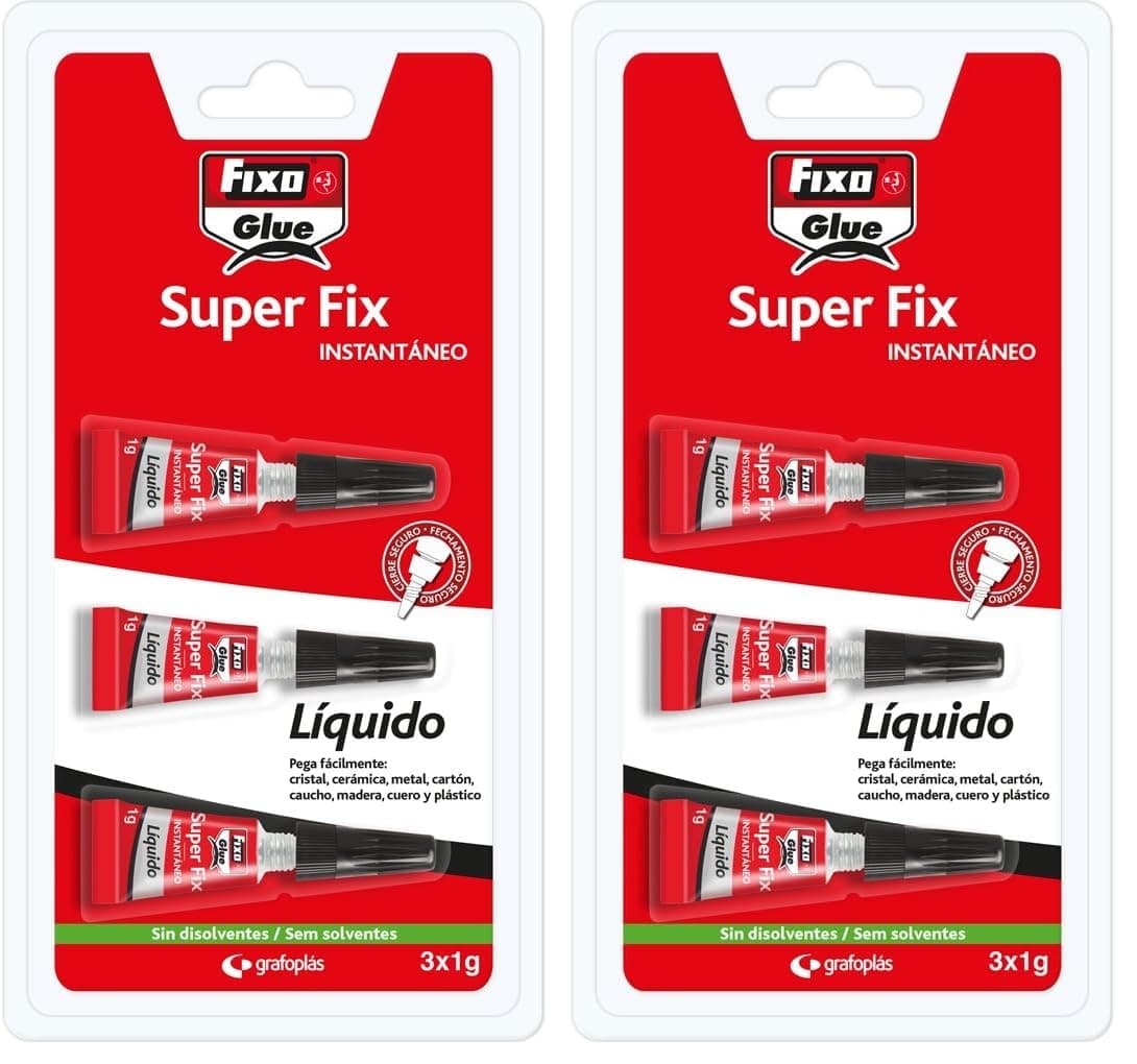Fixo Glue - Pegamento Instantáneo Líquido Super Fix Liquido 3 Gramos, Reparaciones Rápidas y Duraderas, Cierre Seguro — view 2