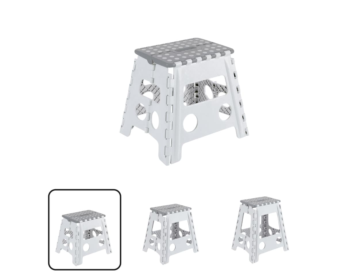 ARREGUI TB-022-G Taburete Plegable Cocina o Baño | Escalera Plegable Pequeña | Taburete Infantil | Banqueta Baño | Escalón Plegable para Adultos y Niños (hasta 150Kg) | 22 cm de Altura | Gris — view 18