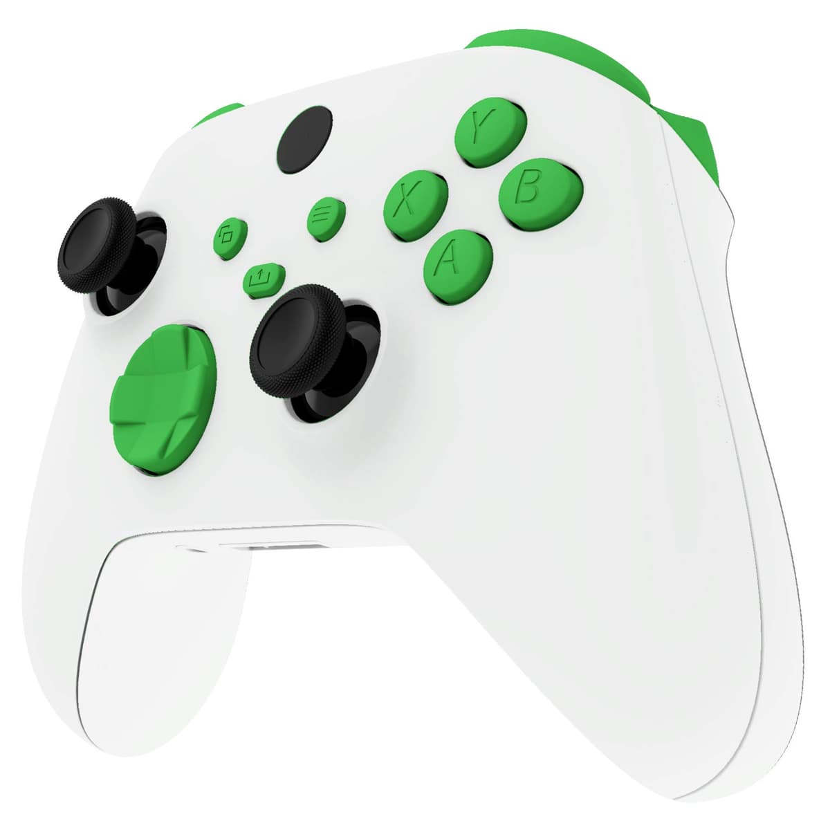 eXtremeRate Botones Completos para Xbox Series S X Control - Repuesto Botón de LB RB LT RT Bumpers Gatillos D-Pad ABXY Start Back Sync Compartir Teclas para Xbox Series X/S Mando (Verde) — view 5