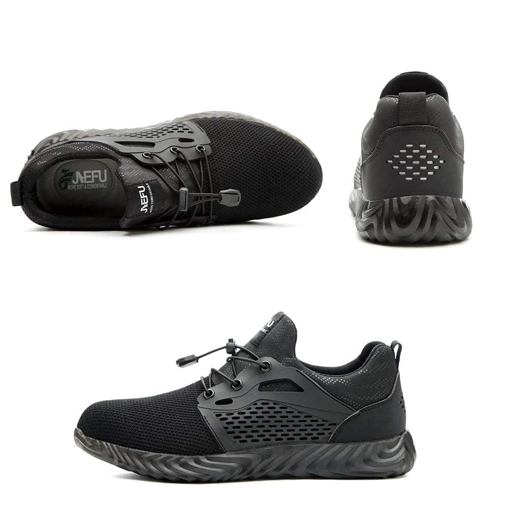 Zapatos De Seguridad para Hombre con Puntera De Acero Mujer Calzado De Trabajo Zapatos De Deportivos Transpirables Construcción Botas Trekking Negro Azul Gris Verde Rosa 36-48 EU — view 5